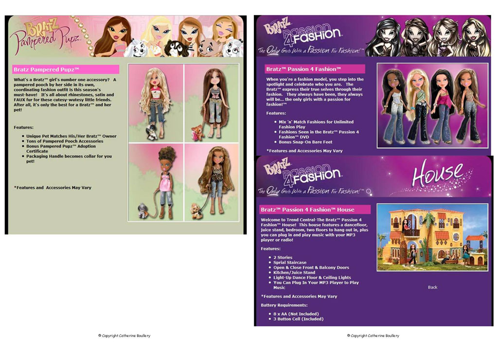 Bratz Catalogues